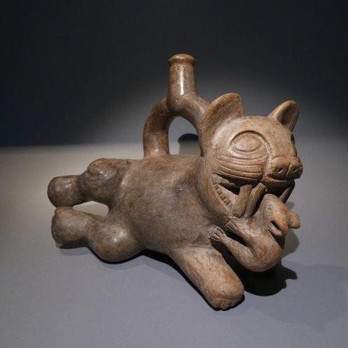 Moche, Pérou, Terre cuite Portrait de Huaco de grande, Verzamelen, Mineralen en Fossielen