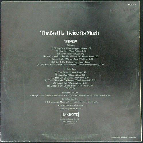 Twice As Much - Thats All. - LP album (op zichzelf staand, Cd's en Dvd's, Vinyl Singles