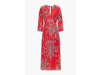 Veiling - Sandro Jurk Maat 38 Rood met print, Kleding | Dames, Jurken, Nieuw