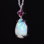 Opaal - Zilver - Hanger - 4,55 ct Superb Pinfire!, Collections, Minéraux & Fossiles