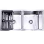 Lendo Online Évier Double Inox 87×44 Argent avec Égouttoir, Bricolage & Construction