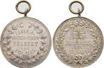 Zilver medaille Landwehr u oorlogerverein o J, 1893 Velbert:, Timbres & Monnaies, Pièces & Médailles, Verzenden