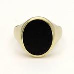 Ring - 14 karaat Geel goud - Onyx, Handtassen en Accessoires, Ringen, Nieuw
