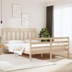 vidaXL Cadre de lit Bois massif 135x190 cm Double
