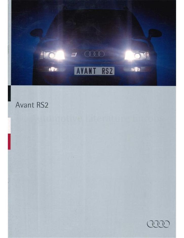 1993 AUDI RS2 AVANT BROCHURE ENGELS, Boeken, Auto's | Folders en Tijdschriften
