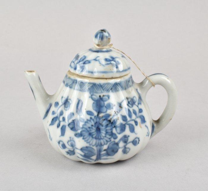 Theepot - Een Chinese blauw-witte Pompoen theepot -, Antiek en Kunst, Antiek | Overige Antiek