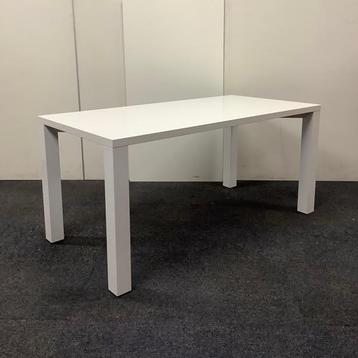 Design tafel Twinform 160x80 cm, hoogglans wit MDF