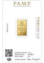 5 gram - Goud .999 - PAMP - Verzegeld en met certificaat