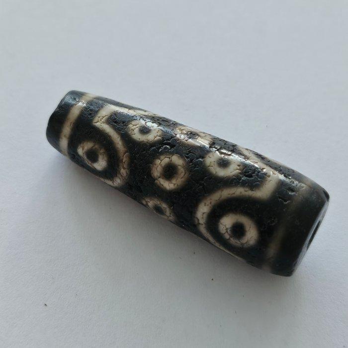 Oud-Tibetaans / Nepalees Gegraveerde agaat Kralen talisman, Antiek en Kunst, Antiek | Overige Antiek