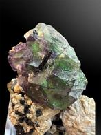 Fluoriet en shorliet Mineralencollectie - Hoogte: 4.5 cm -