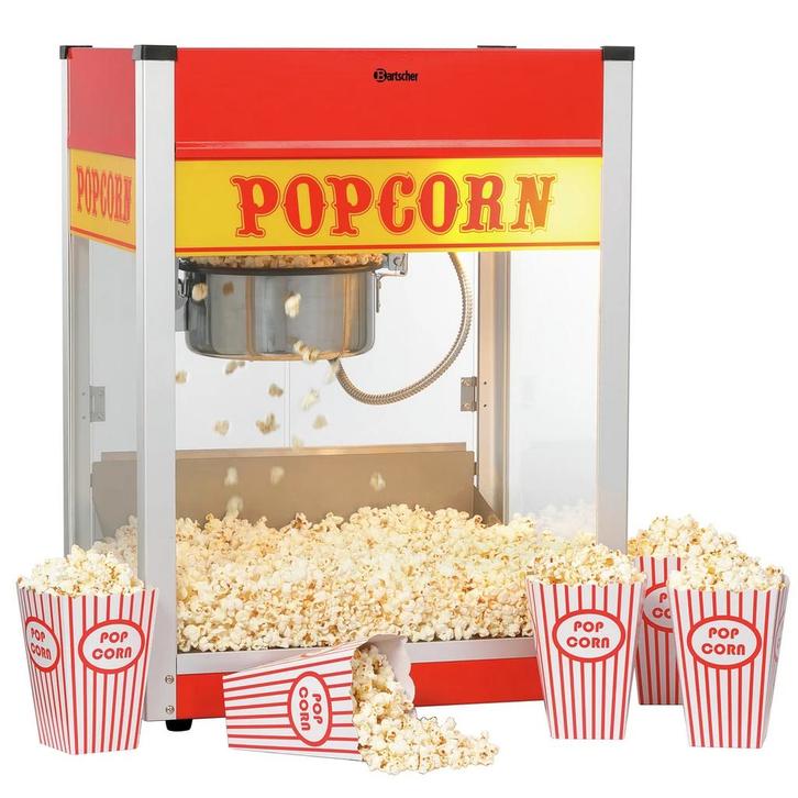 Popcornmachine | Rood | 1.5kW (230V) | 518x418x672(h)mm, Zakelijke goederen, Horeca | Keukenapparatuur, Nieuw in verpakking, Verzenden