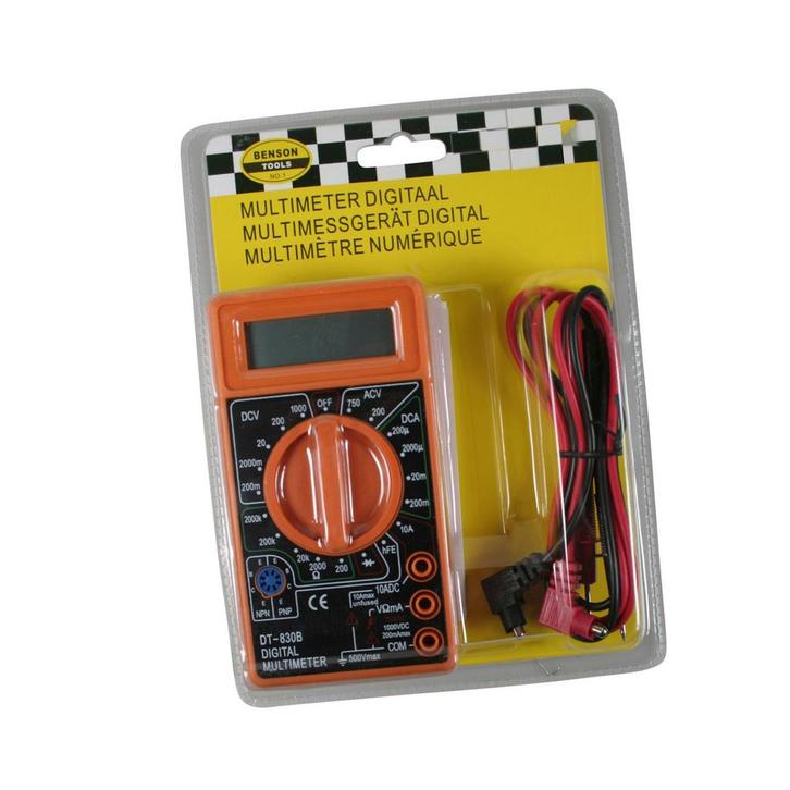 LCD digitale multimeter (oranje/rood), Doe-het-zelf en Bouw, Gereedschap | Overige machines, Nieuw, Verzenden
