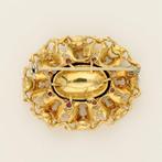 Broche - 18 karaat Geel goud - 0.32ct. tw. Robijn - Emaille