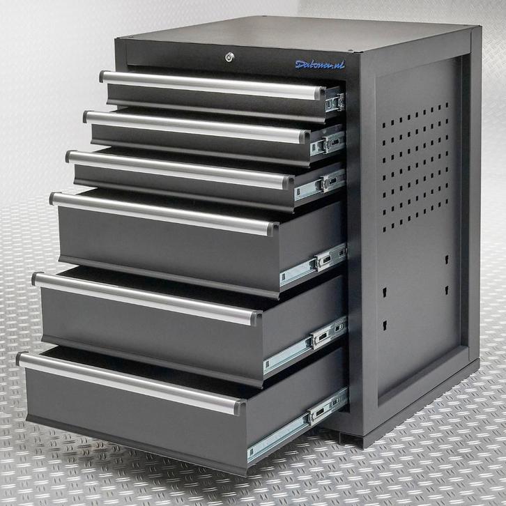 Datona Gereedschapskast PRO met 6 lades - zwart - Datona -, Doe-het-zelf en Bouw, Werkbanken, Ophalen of Verzenden