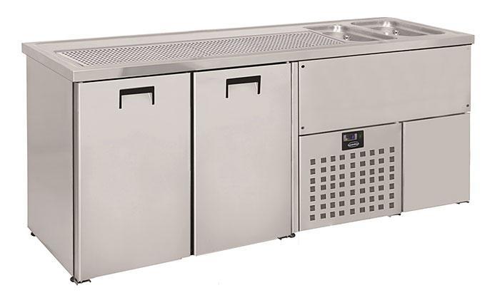 Bierkoeler met 2 Deuren en 2 Spoelbakken Rechts, Zakelijke goederen, Horeca | Keukenapparatuur, Koelen en Vriezen, Verzenden