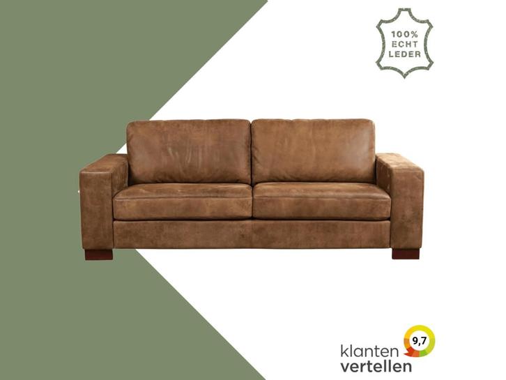 Leren bank Enjoy - 3 zits, Antiek en Kunst, Antiek | Meubels | Stoelen en Sofa's, Ophalen of Verzenden