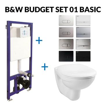 Toiletset Budget 01 B&W Basic Met B&W Drukplaat beschikbaar voor biedingen