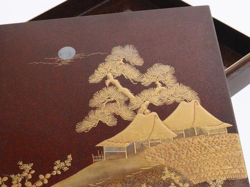 Doos - Kinsunago Shikishi Board Opbergdoos – Herfstlandschap, Antiek en Kunst, Antiek | Overige Antiek