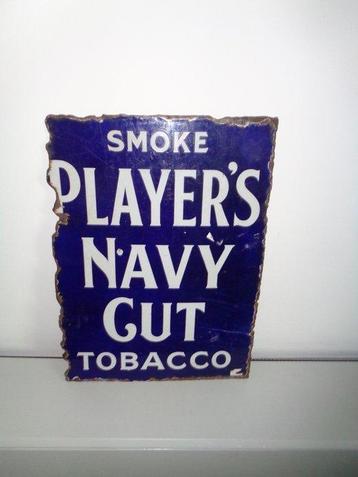 Smoke Players Navycut Cigarettes - Plaque émaillée - Émail