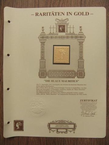 Goud - Rarities in Gold - 37 sheets with certified gilded beschikbaar voor biedingen