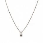 Halsketting - 18 karaat Witgoud Diamant (Natuurlijk), Handtassen en Accessoires, Kettingen, Nieuw