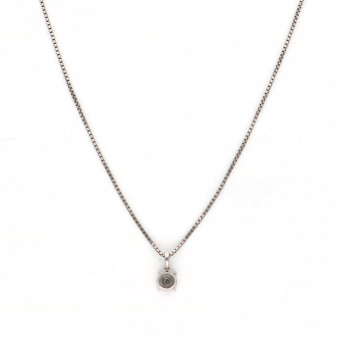 Halsketting - 18 karaat Witgoud Diamant (Natuurlijk), Handtassen en Accessoires, Kettingen
