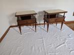 Nachtkastje (2) - Hout, Marmer, Vernikkeld messing - Marmo, Antiek en Kunst, Curiosa en Brocante