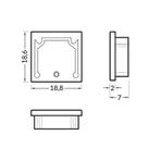 End - cap - zonder - kabelopening - smart - 16mm - wit - (2, Verzenden