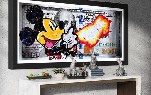 Moabit - Mickey Mouse X My Burning Desire X $100 X Oversized, Antiek en Kunst, Kunst | Schilderijen | Modern