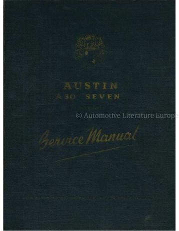1953 AUSTIN A30 SEVEN WERKPLAATSHANDBOEK ENGELS