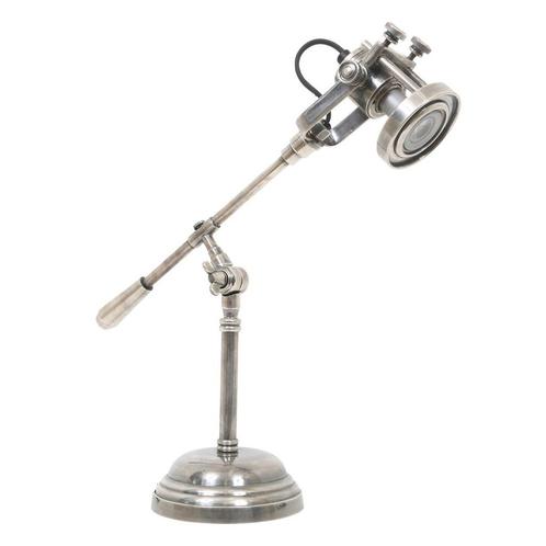 Tafel en bureaulampen Tafellamp Prescott silver, Huis en Inrichting, Lampen | Tafellampen, 50 tot 75 cm, Nieuw, Overige materialen