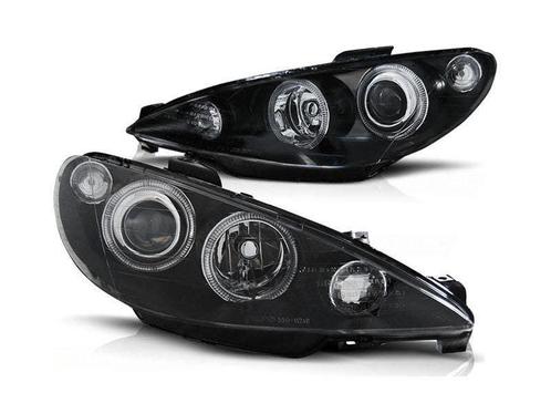 Koplamp units met Angel Eyes geschikt voor Peugeot 206, Auto-onderdelen, Verlichting, Nieuw, Peugeot, Verzenden