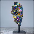 Zeer zeldzame regenboogaura-amethist - kwarts op stand-, Verzamelen, Mineralen en Fossielen