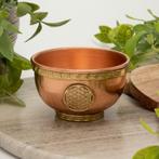 Puur koperen Tibetaanse wierookbrander/offerschaal Flower of, Ophalen of Verzenden