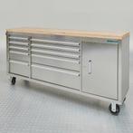 Datona Gereedschapswagen en werkbank RVS 10 laden - Datona, Doe-het-zelf en Bouw, Werkbanken, Ophalen of Verzenden, Nieuw