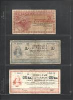 Suriname. - 3 banknotes - various dates  (Zonder, Postzegels en Munten