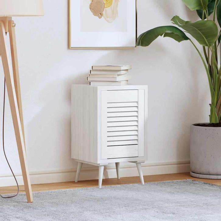 vidaXL Kastdeur louvre design 39,5x29,5 cm wit, Doe-het-zelf en Bouw, Hang- en Sluitwerk, Nieuw, Verzenden