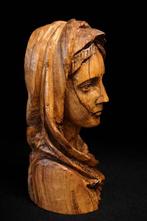 Beeld, Heilige Maria buste olijfhout - 21 cm - Olive