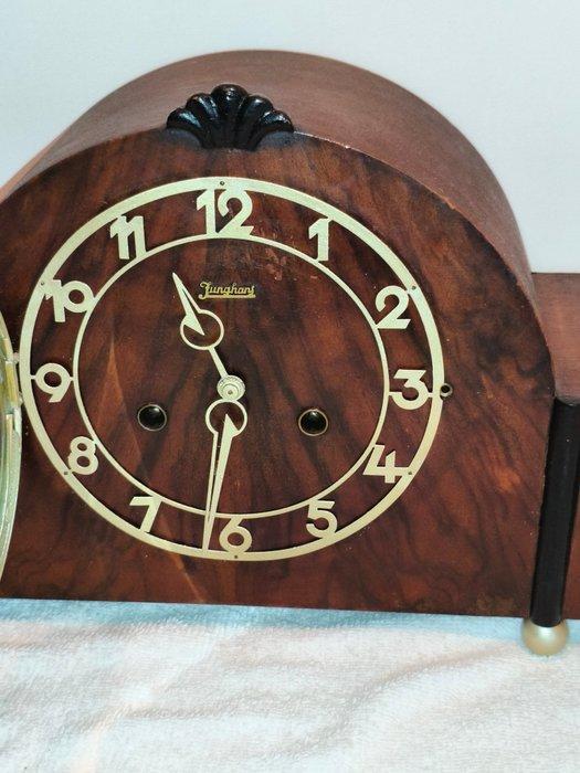 Tafelklok - Junghans - Glas, Hout, Messing - 1950-1960, Antiek en Kunst, Antiek | Klokken