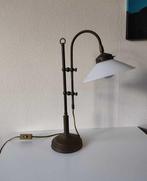 Bureaulamp - Glas, Metaal - Klassieke Landhuis stijl, Antiek en Kunst