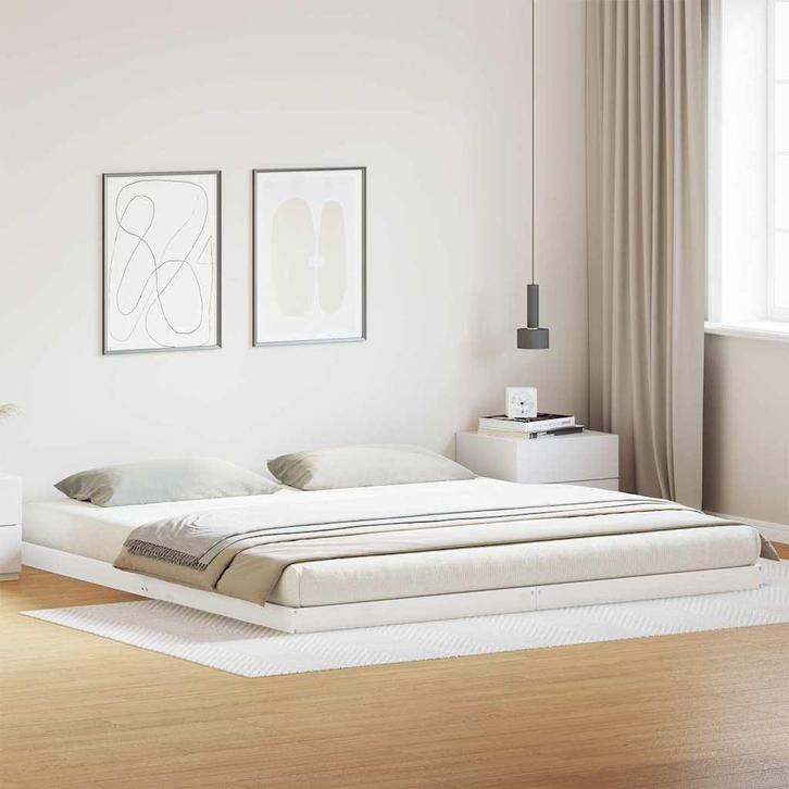 vidaXL Bedframe Wit 180 x 220 cm Massief grenenhout, Huis en Inrichting, Slaapkamer | Bedden, Nieuw, Verzenden