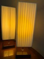 Tafellamp (2) - Messing, stof - een paar tafellampen