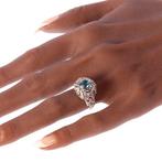 Ring Platina - 3.30ct. tw. Zirkoon - Diamant - Vintage 1950