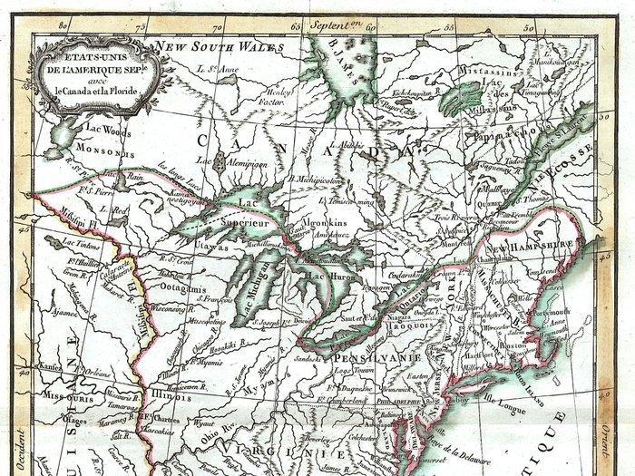 États-Unis - New York, Caroline du Nord et du Sud,, Boeken, Atlassen en Landkaarten