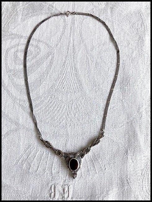 Zilver - Oorbellen - halsnoer markasieten, Antiek en Kunst, Kunst | Designobjecten