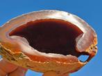 Agaat Geode - Hoogte: 11 cm - Breedte: 7 cm- 377 g, Verzamelen, Mineralen en Fossielen