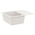 vidaXL Wasbak Wit 620 x 500 mm 80% Kwarts en 20% Hars, Huis en Inrichting, Keuken | Keukenelementen, Verzenden, Nieuw