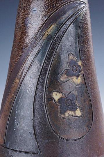 Westerwald Keramiek - Vase - Vase en pierre avec décoration