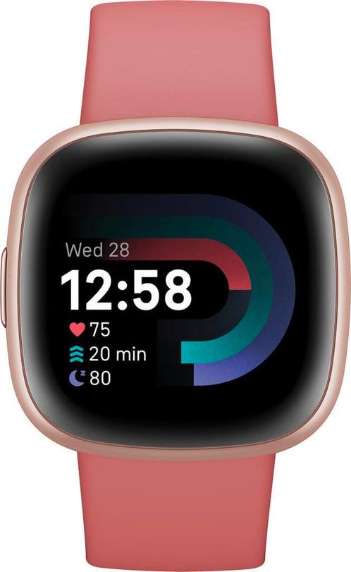 Fitbit Versa 4 Zandroze/koperroze slimme horloges, Handtassen en Accessoires, Smartwatches, Verzenden