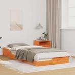 vidaXL Bedframe Wasbruin 90 x 220 cm Massief grenenhout, Huis en Inrichting, Verzenden, Nieuw